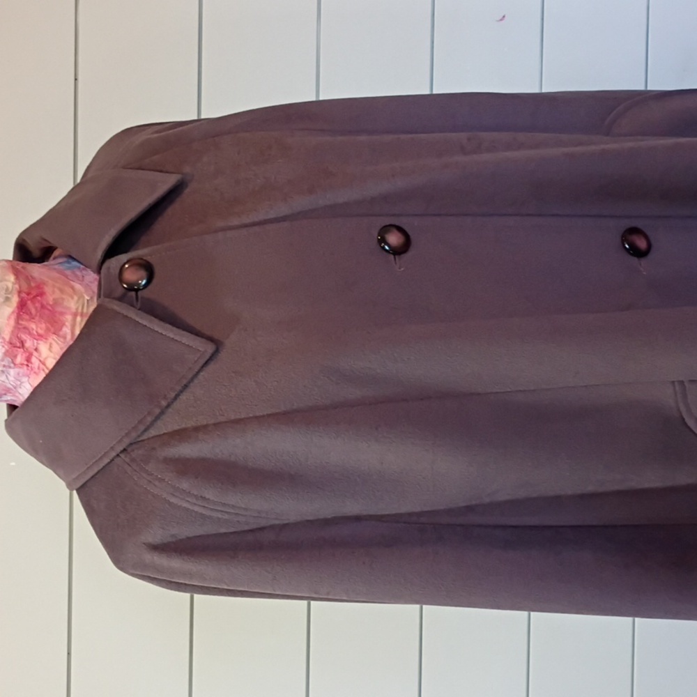 Vintage All Weather Cape Plum 80s Autumn Outerwear - Picture 4 of 6
